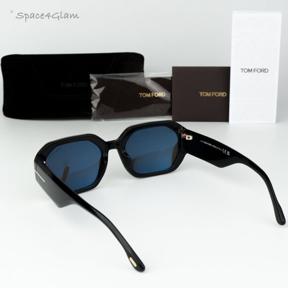 Tom Ford Women Sunglasses Black Smoke Square VERONIQUE-02 FT0917 01A BRAND NEW main image 9